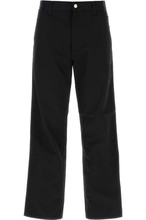 Pants for Men Carhartt Black Polyester Blend Simple Pant