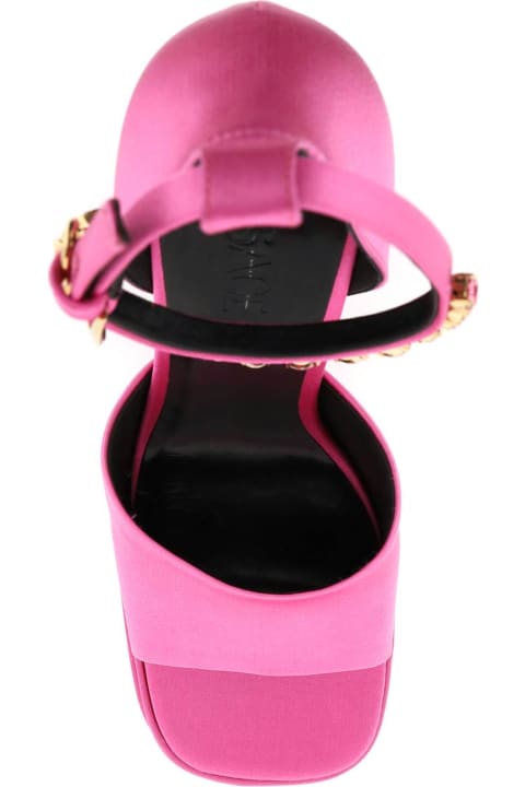 Versace Sandals for Women Versace Medusa Aevitas Satin Sandals