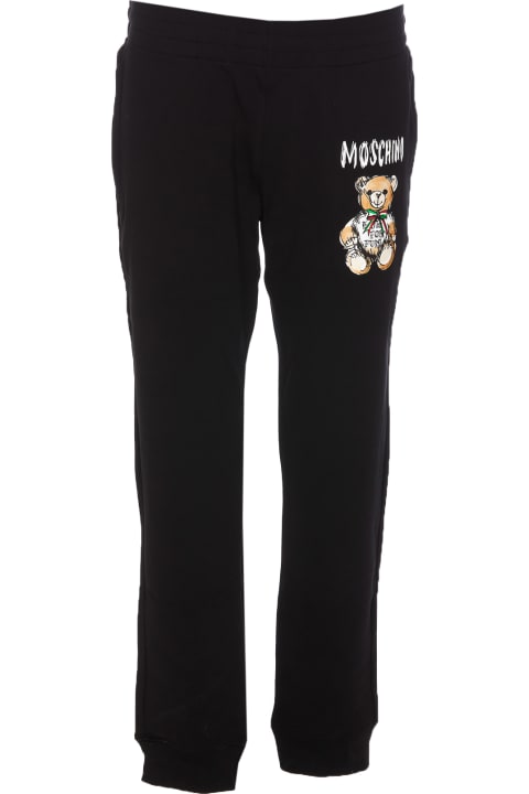 メンズ Moschinoのフリース＆ラウンジウェア Moschino Drawn Teddy Bear Sweatpants