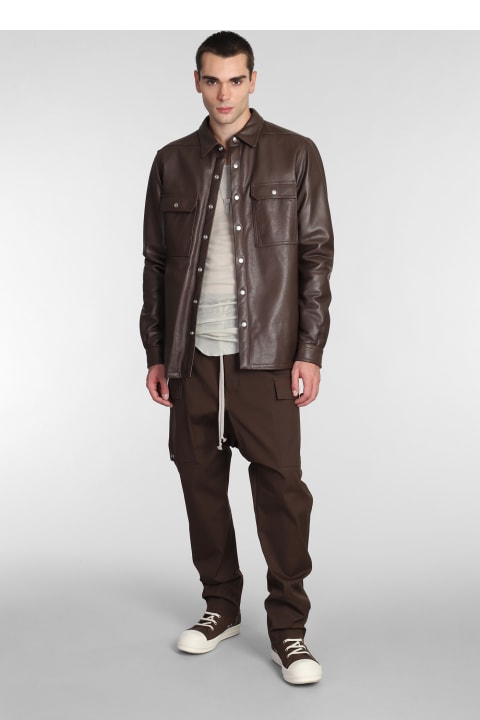 Rick Owens Coats & Jackets for Men Rick Owens Casual Jacket In Brown Leather