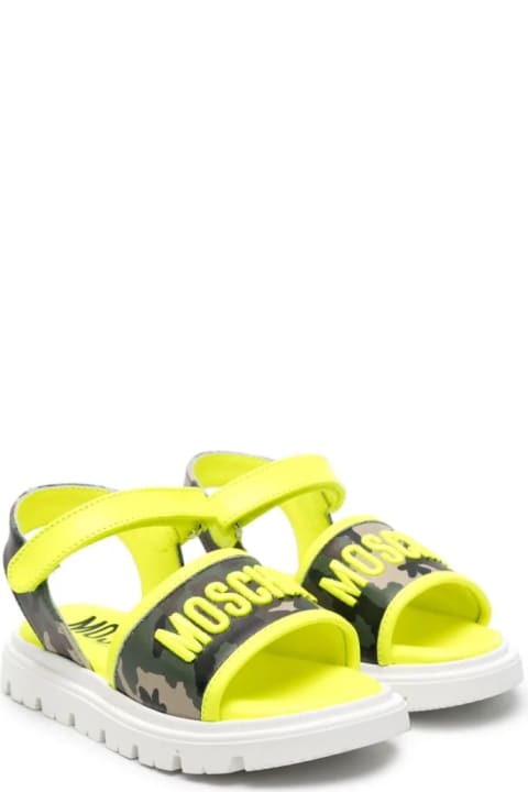Moschino Shoes for Boys Moschino Sandali Camouflage Con Ricamo