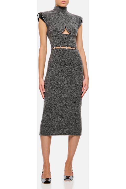 أدوات منزلية SportMax Albino Cut-out Mohair Dress