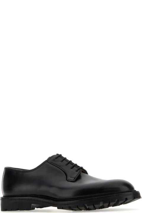 Crockett & Jones Loafers & Boat Shoes for Men Crockett & Jones Black Leather Lanark 3 Lace-up Shoes