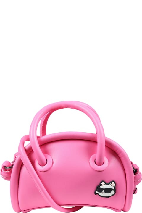 Fuchsia Casual Bag For Girl With Logo