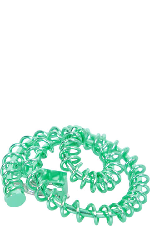 Sunnei Jewelry for Women Sunnei Sunnei Green Garland Spiral Earrings