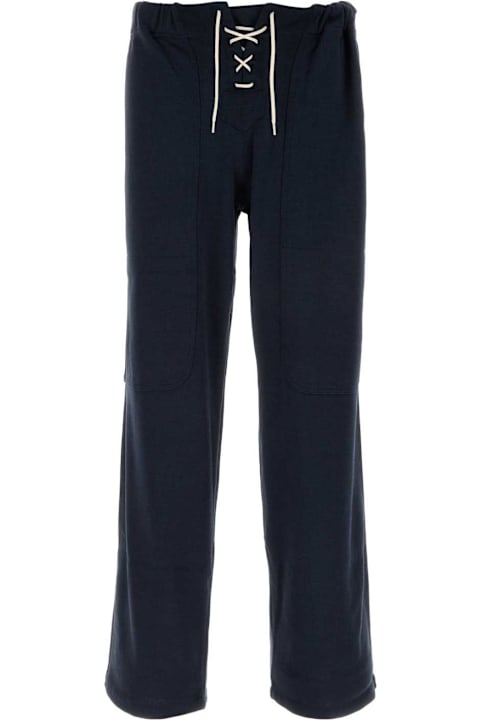 Bode for Men Bode Navy Blue Cotton And Lyocell Joggers