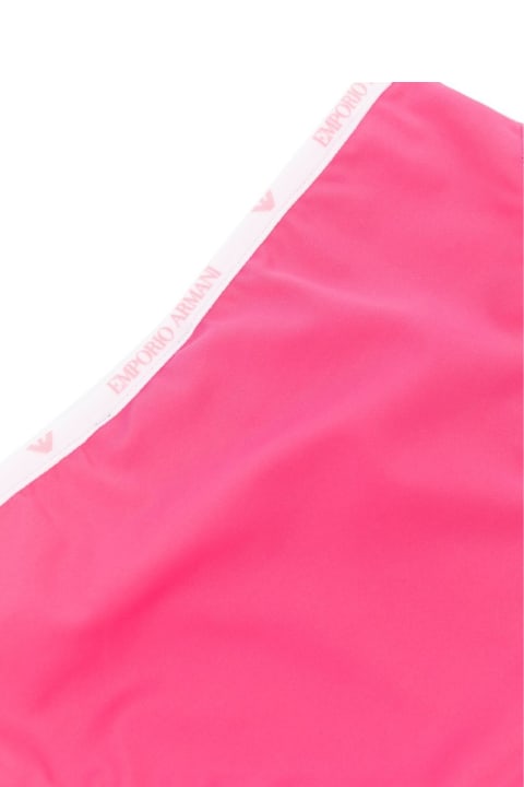 Emporio Armani Kids Bay-girl's Pink Bikini With Logo