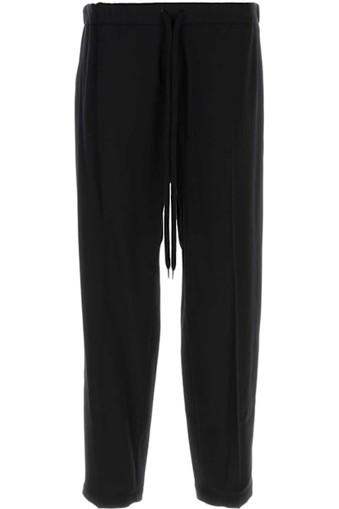 MM6 Maison Margiela for Men MM6 Maison Margiela Black Stretch Polyester Blend Pant