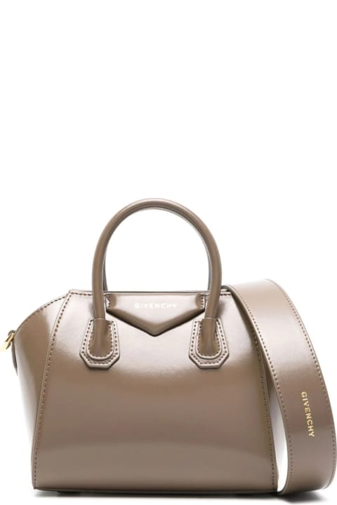 Shoulder Bags for Women Givenchy Mud Antigona Toy Bag In Box Leather