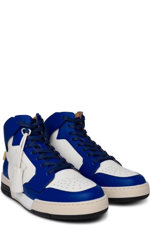 Fashion for Men Buscemi 'air Jon' White And Blue Leather Sneakers