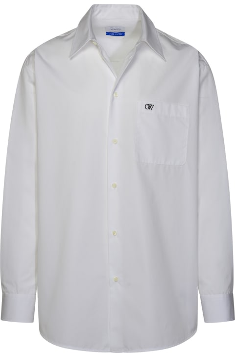 Off-White for Men Off-White Logo Embroidered Long-sleeved Shirt