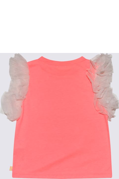 Topwear for Girls Billieblush Pink Multicolour Cotton Blend T-shirt