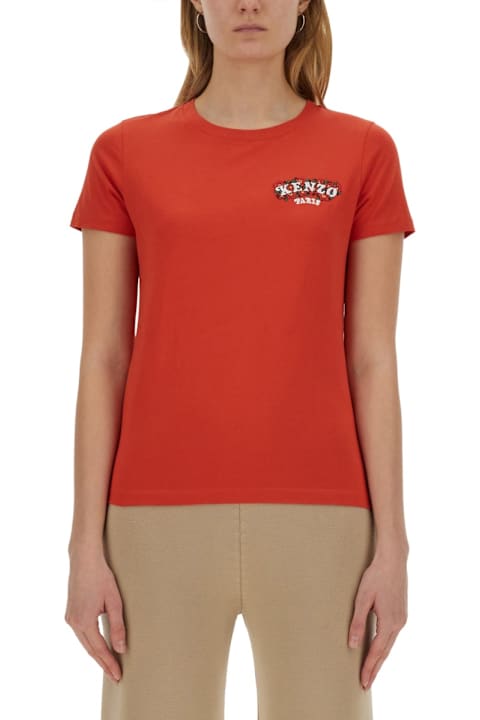 Kenzo Topwear for Women Kenzo Embroidered T-shirt "verdy Market"