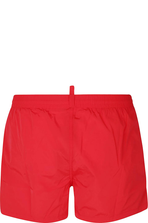 Dsquared2 for Men Dsquared2 Beige And Red Cotton Blend Shorts