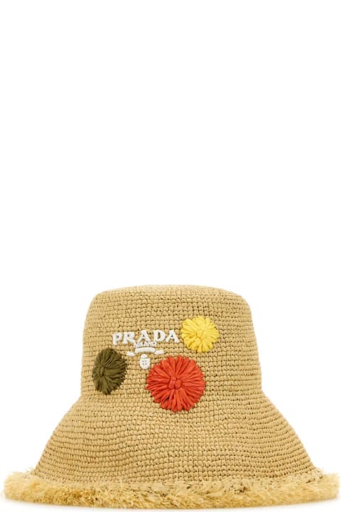 Prada Hair Accessories for Women Prada Raffia Hat