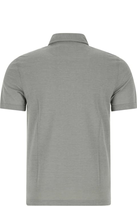 Fedeli for Men Fedeli Melange Grey Piquet Polo Shirt