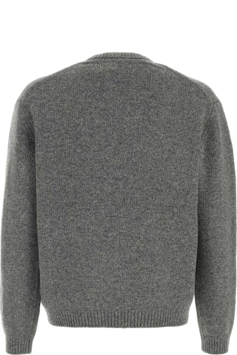 メンズ Maison Kitsunéのニットウェア Maison Kitsuné Grey Wool Sweater