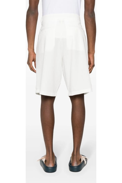Family First Milano Pants for Men Family First Milano White Tailored Knee Shorts