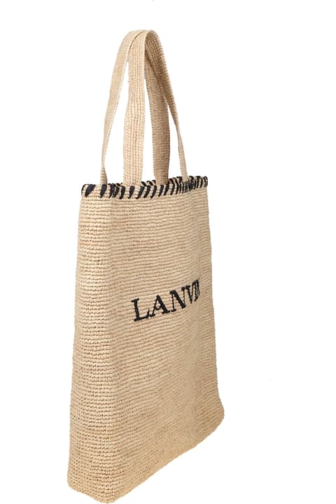 Fashion for Women Lanvin Tote Bag In Raffia With Embroidery