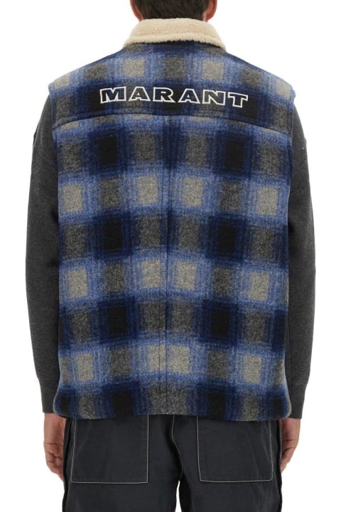 Coats & Jackets for Men Isabel Marant Plaid Checked Zip-up Gilet