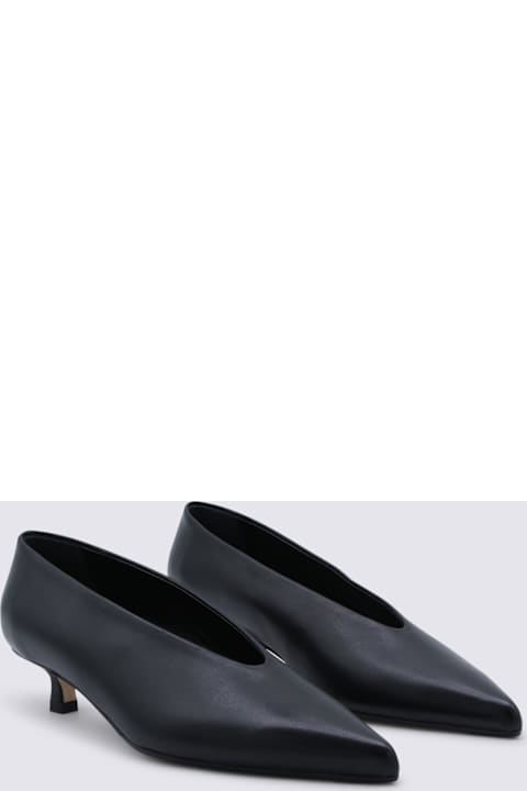 aeyde Black Leather Clara Pumps