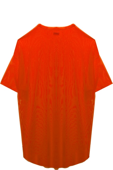 Fisico Woman's Mesh Orange Oversize  T-shirt