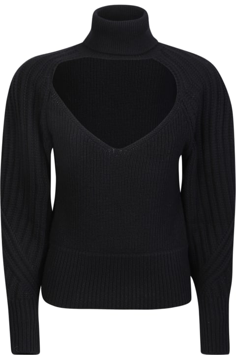 IRO for Women IRO Iro Heart Neckline Wool Sweater In Black