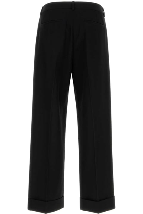 Valentino Garavani Clothing for Men Valentino Garavani Black Wool Pant