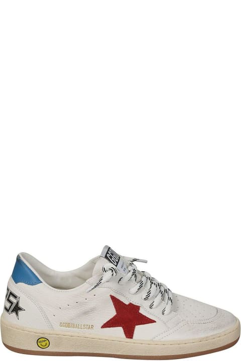 Golden Goose for Boys Golden Goose Ball Star-patch Lace-up Sneakers