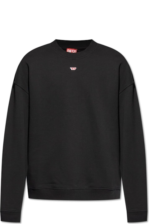 ★DIESEL★ S Boxt D Sweatshirt Black A149030GEAD9XX A149030G Men's Hoodie with D logo patch | Black | Diesel