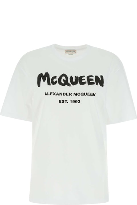 Alexander McQueen for Women Alexander McQueen White Cotton T-shirt