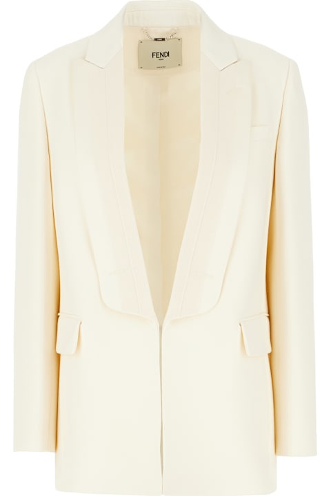 Homeware Fendi Ivory Wool Blend Blazer