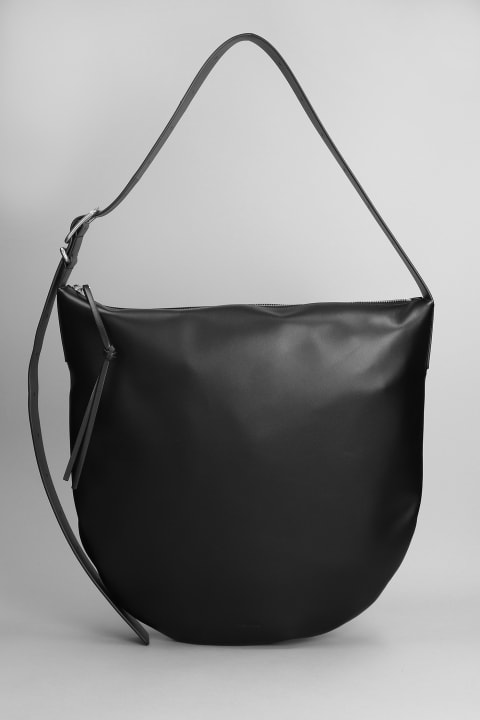 Moon Md Tote In Black Leather