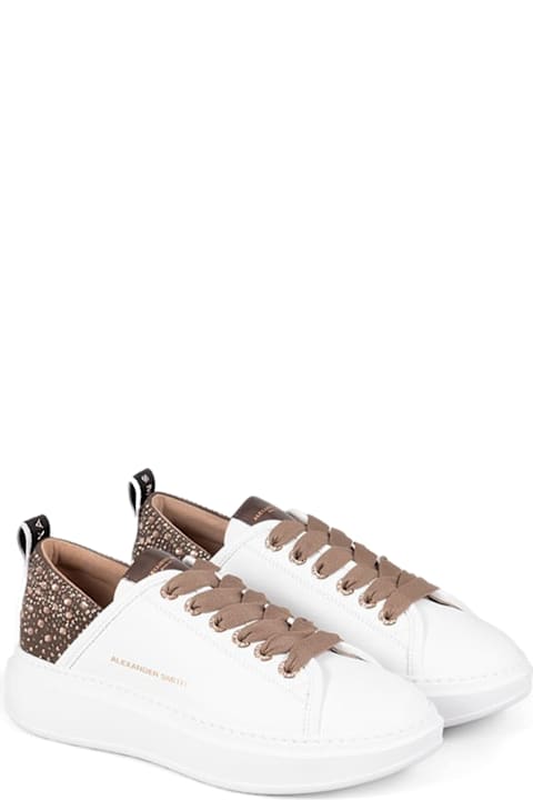 Alexander Smith London Sneakers for Women Alexander Smith London Wembley Sneaker White Bronze Leather