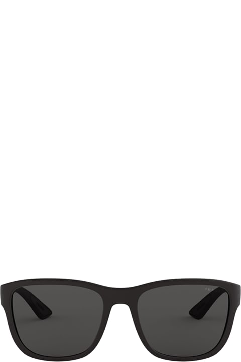 Prada Linea Rossa Eyewear for Men Prada Linea Rossa Ps 01us Black Rubber Sunglasses