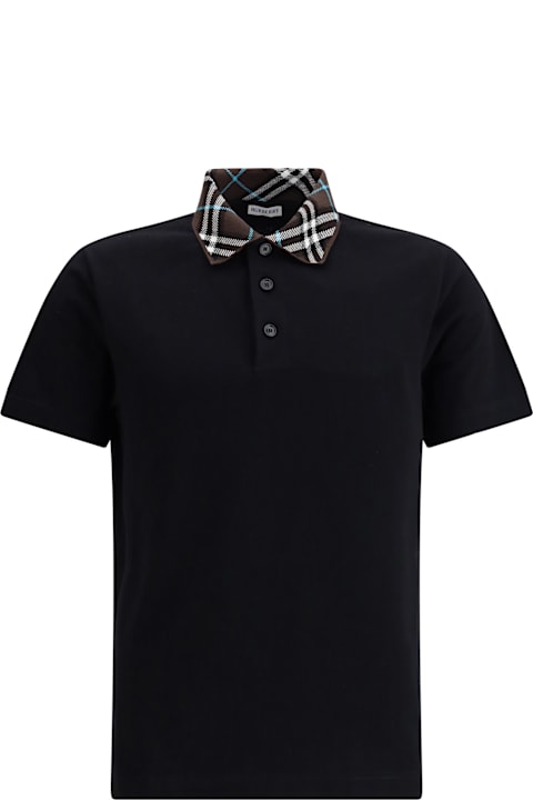 ملابس علوية لـ القسم الرجالي Burberry Archivio Check Polo Shirt