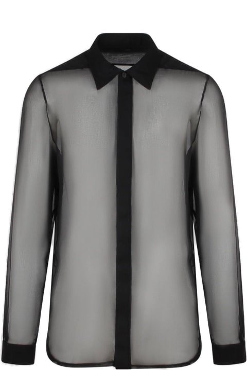 Rick Owens Sale for Men Rick Owens Long-sleeved Sheer Shirt
