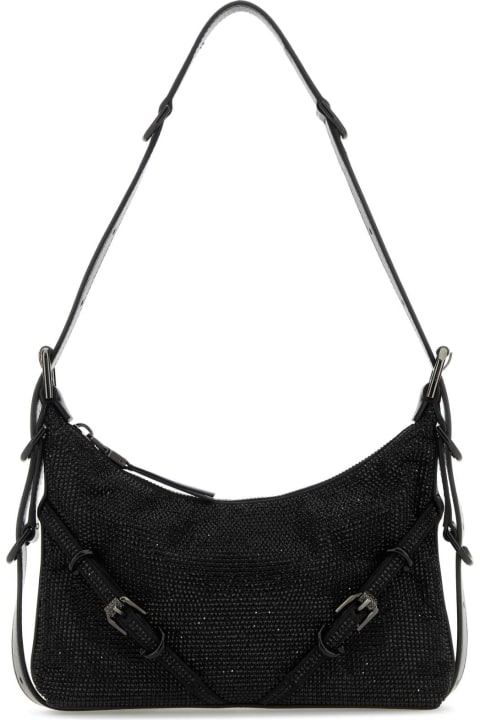ウィメンズ新着アイテム Givenchy Black Fabric Mini Voyou Shoulder Bag