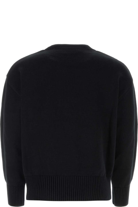 Ami Alexandre Mattiussi Fleeces & Tracksuits for Men Ami Alexandre Mattiussi Black Cotton Blend Sweater