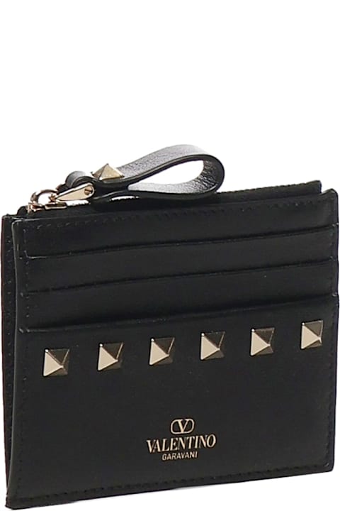 Valentino Garavani Accessories for Women Valentino Garavani Rockstud Zip Around Card Holder