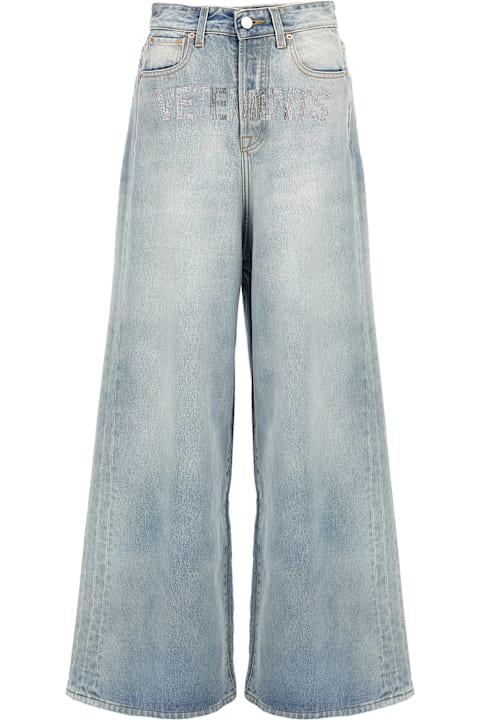 VETEMENTS Jeans for Women VETEMENTS 'crystal Logo Big Shape' Jeans