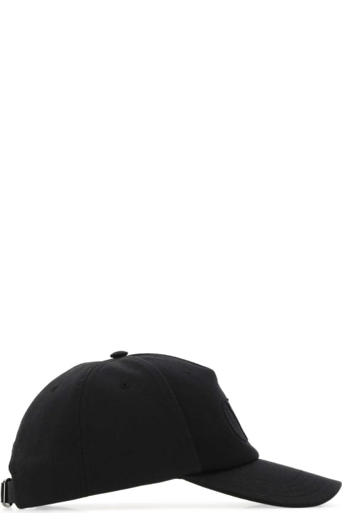 Hats for Men Valentino Garavani Black Cotton Baseball Cap