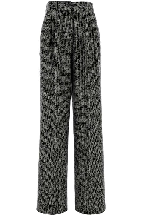 Dolce & Gabbana for Homeware Dolce & Gabbana Embroidered Stretch Wool Blend Pant