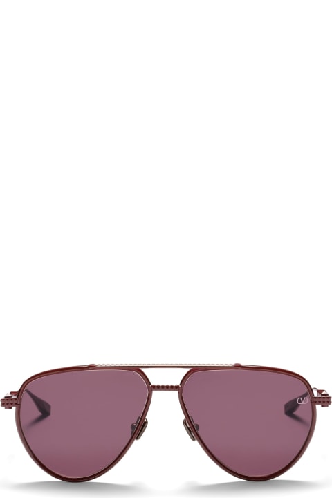 ウィメンズ新着アイテム Valentino Eyewear V-stud-ii - Bordeaux Sunglasses
