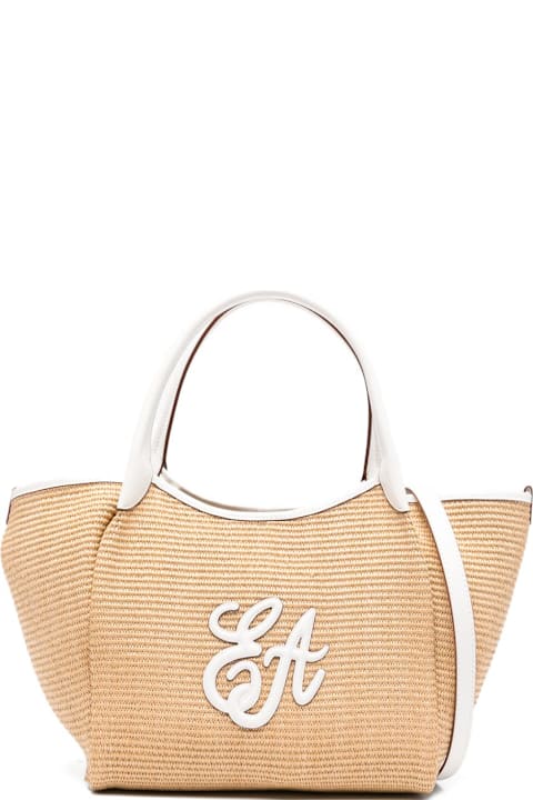 Homeware Emporio Armani Medium Straw Tote Bag