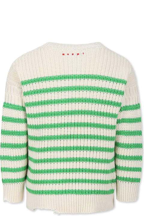 Homeware Marni Ivory Sweater For Kids With Logo