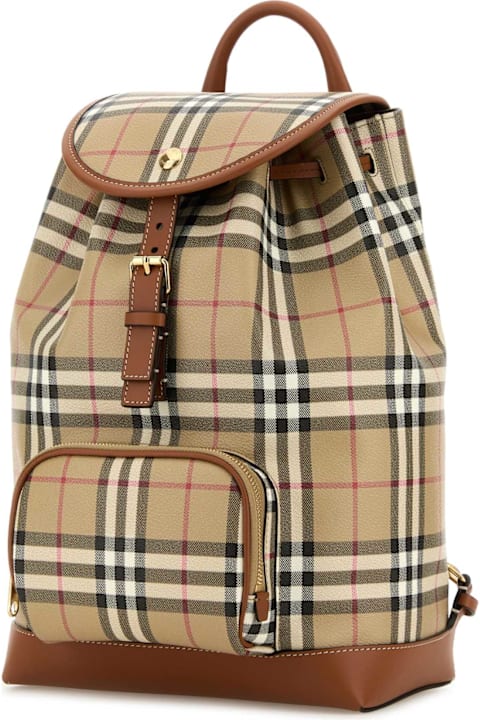 ウィメンズ バックパック Burberry Printed E-canvas Check Backpack