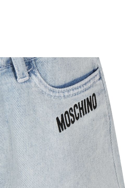Moschino Bottoms for Girls Moschino Blue Shorts For Girl With Logo