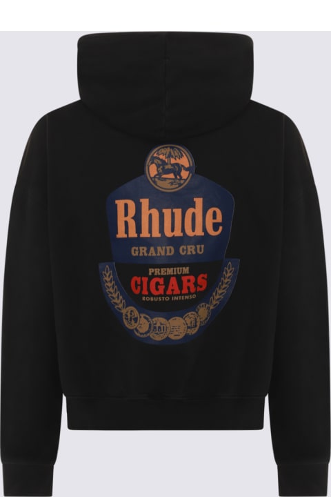 Fleeces & Tracksuits for Men Rhude Black Multicolour Cotton Sweatshirt