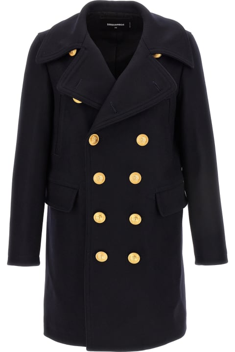 Dsquared2 for Men Dsquared2 Double Breasted Wool Coat